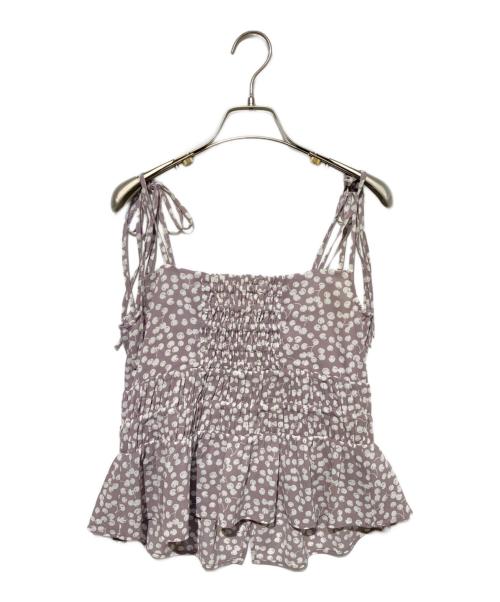HER LIP TO（ハーリップトゥ）Her lip to (ハーリップトゥ) Cherry Pattern Strap Top ピンク サイズ:Mの古着・服飾アイテム