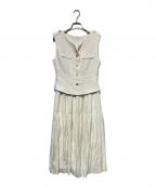 HER LIP TOハーリップトゥ）の古着「Emma Tweed Docking Dress」｜ホワイト