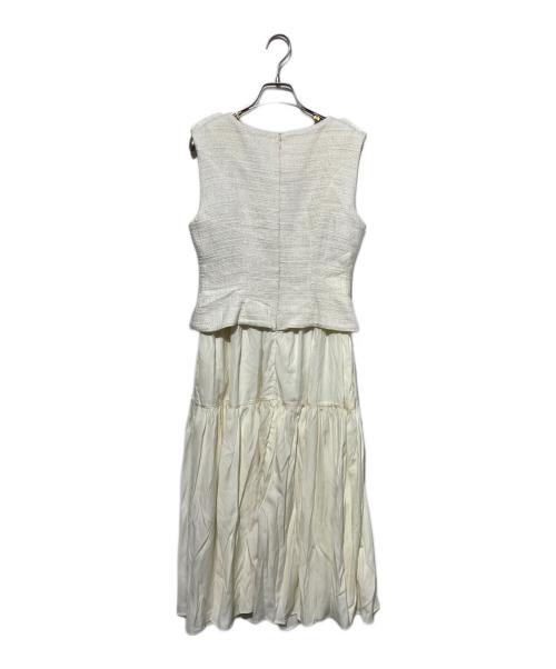 HER LIP TO（ハーリップトゥ）HER LIP TO (ハーリップトゥ) Emma Tweed Docking Dress ホワイト サイズ:Mの古着・服飾アイテム
