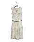 HER LIP TO（ハーリップトゥ）の古着「Emma Tweed Docking Dress」｜ホワイト