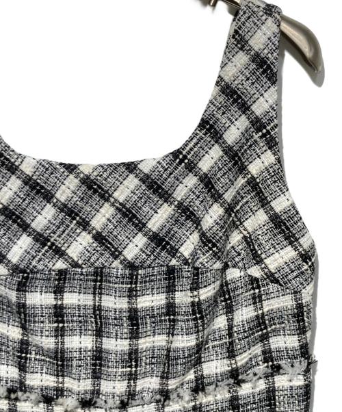 HER LIP TO（ハーリップトゥ）Her lip to (ハーリップトゥ) Summer Tweed Dress ホワイト×ブラック サイズ:Sの古着・服飾アイテム