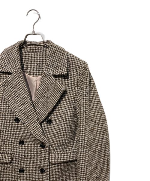 HER LIP TO（ハーリップトゥ）Her lip to (ハーリップトゥ) Hemingway Check Tweed Jacket ブラウン サイズ:Mの古着・服飾アイテム