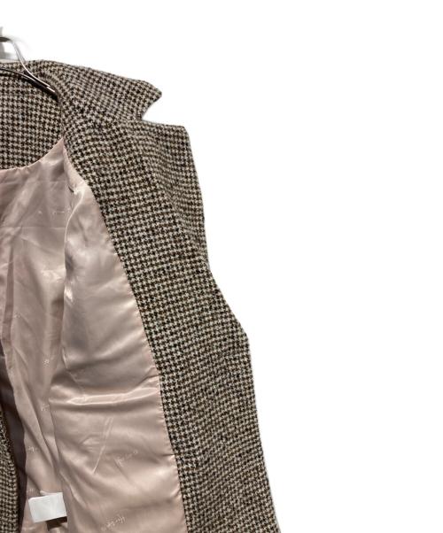 HER LIP TO（ハーリップトゥ）Her lip to (ハーリップトゥ) Hemingway Check Tweed Jacket ブラウン サイズ:Mの古着・服飾アイテム