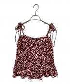 HER LIP TOハーリップトゥ）の古着「Cherry Pattern Strap Top」｜レッド