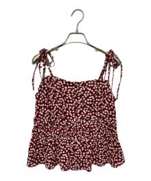 HER LIP TO（ハーリップトゥ）の古着「Cherry Pattern Strap Top」｜レッド