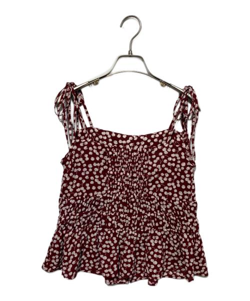 HER LIP TO（ハーリップトゥ）Her lip to (ハーリップトゥ) Cherry Pattern Strap Top レッド サイズ:Mの古着・服飾アイテム