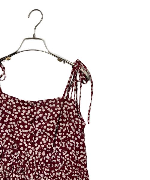HER LIP TO（ハーリップトゥ）Her lip to (ハーリップトゥ) Cherry Pattern Strap Top レッド サイズ:Mの古着・服飾アイテム