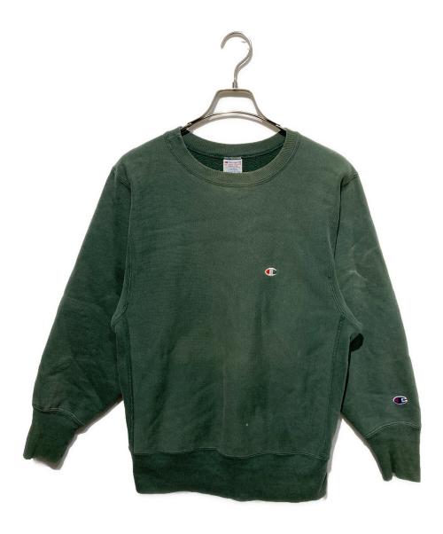 Champion REVERSE WEAVE（チャンピオン リバース ウィーブ）Champion REVERSE WEAVE (チャンピオン リバース ウィーブ) クルーネックスウェット グリーン サイズ:Mの古着・服飾アイテム