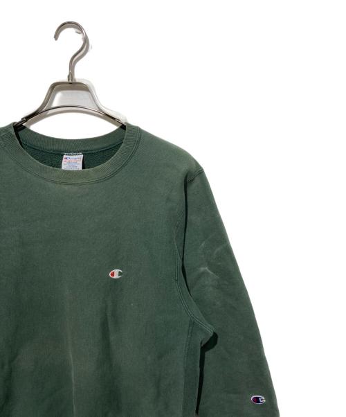 Champion REVERSE WEAVE（チャンピオン リバース ウィーブ）Champion REVERSE WEAVE (チャンピオン リバース ウィーブ) クルーネックスウェット グリーン サイズ:Mの古着・服飾アイテム