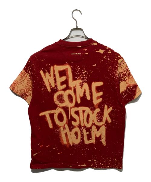 Acne studios（アクネ ストゥディオズ）ACNE STUDIOS (アクネ ストゥディオズ) グラフィックプリントＴシャツ レッド サイズ:XSの古着・服飾アイテム