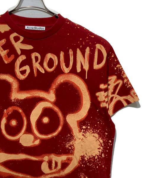 Acne studios（アクネ ストゥディオズ）ACNE STUDIOS (アクネ ストゥディオズ) グラフィックプリントＴシャツ レッド サイズ:XSの古着・服飾アイテム