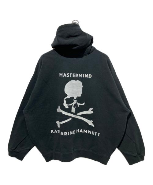KATHARINE HAMNETT（キャサリンハムネット）KATHARINE HAMNETT (キャサリンハムネット) Mastermind world (マスターマインド ワールド) BACK LOGO HOODIE ブラック サイズ:XLの古着・服飾アイテム