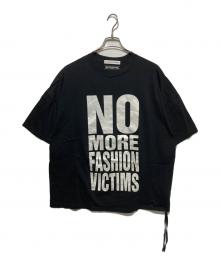 Mastermind WORLD×KATHARINE HAMNETT（マスターマインド ワールド×キャサリンハムネット）の古着「SLOGAN BIG TEE」｜ブラック