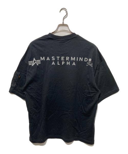 Mastermind WORLD（マスターマインド ワールド）Mastermind world (マスターマインド ワールド) ALPHA (アルファ) ロゴTシャツ ブラック サイズ:XLの古着・服飾アイテム