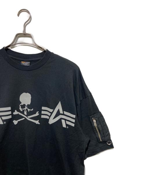 Mastermind WORLD（マスターマインド ワールド）Mastermind world (マスターマインド ワールド) ALPHA (アルファ) ロゴTシャツ ブラック サイズ:XLの古着・服飾アイテム