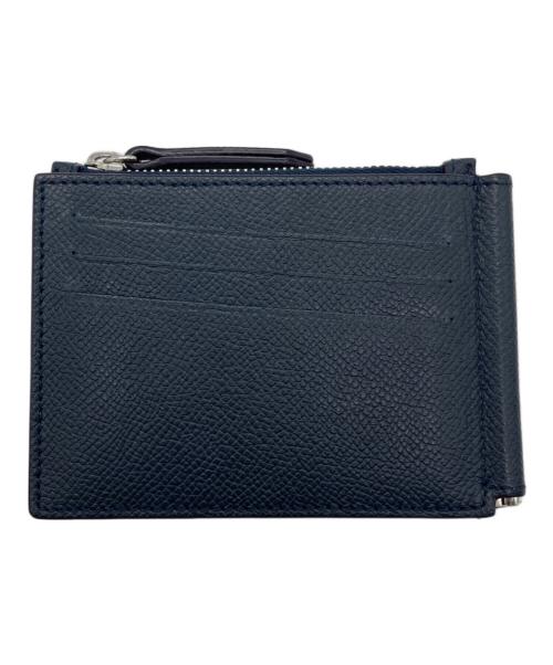 Maison Margiela（メゾンマルジェラ）Maison Margiela (メゾンマルジェラ) グレインレザー マネークリップ ネイビーの古着・服飾アイテム