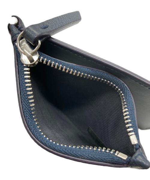 Maison Margiela（メゾンマルジェラ）Maison Margiela (メゾンマルジェラ) グレインレザー マネークリップ ネイビーの古着・服飾アイテム