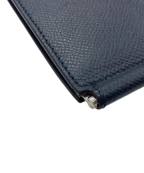 Maison Margiela（メゾンマルジェラ）Maison Margiela (メゾンマルジェラ) グレインレザー マネークリップ ネイビーの古着・服飾アイテム