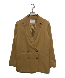 COLLAGE GALLARDAGALANTE（コラージュ ガリャルダガランテ）の古着「ウールライクダブテーラードジャケット」｜ブラウン