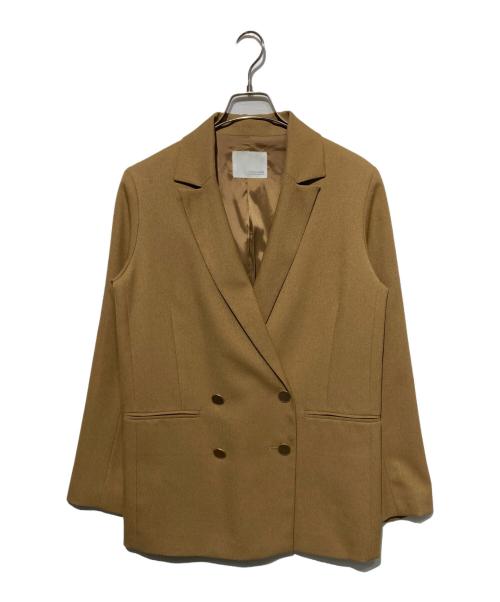 COLLAGE GALLARDAGALANTE（コラージュ ガリャルダガランテ）COLLAGE GALLARDAGALANTE (コラージュ ガリャルダガランテ) ウールライクダブテーラードジャケット ブラウン サイズ:Fの古着・服飾アイテム