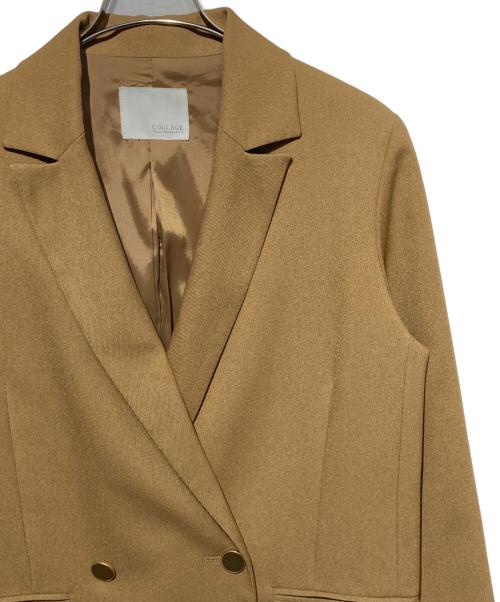 COLLAGE GALLARDAGALANTE（コラージュ ガリャルダガランテ）COLLAGE GALLARDAGALANTE (コラージュ ガリャルダガランテ) ウールライクダブテーラードジャケット ブラウン サイズ:Fの古着・服飾アイテム