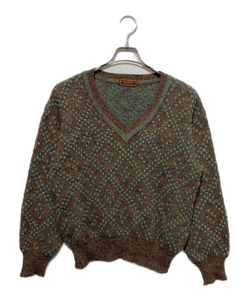Yves Saint Laurent（イヴサンローラン）Yves Saint Laurent (イヴサンローラン) オールドVネックニット ブラウン サイズ:Lの古着・服飾アイテム