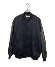 Graphpaper（グラフペーパー）の古着「Light Melton Stadium Jacket」｜ブラック