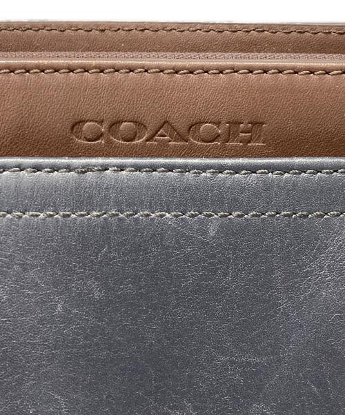 COACH（コーチ）COACH (コーチ) オールレザーブリーフトートバッグ ネイビーの古着・服飾アイテム