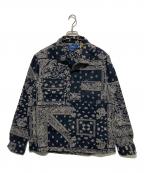 POLO RALPH LAURENポロ・ラルフローレン）の古着「クラシックフィットバンダナプリントフランネルシャツ」｜ブラック