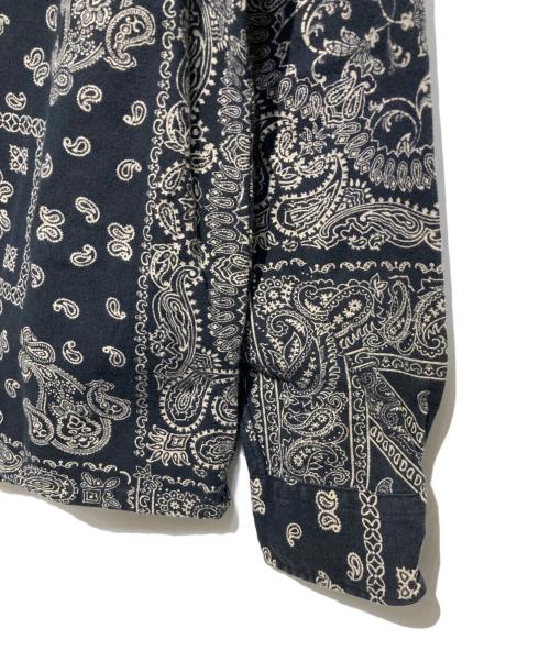 POLO RALPH LAUREN（ポロ・ラルフローレン）POLO RALPH LAUREN (ポロ・ラルフローレン) クラシックフィットバンダナプリントフランネルシャツ ブラック サイズ:Mの古着・服飾アイテム