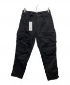 C.P COMPANYシーピーカンパニー）の古着「ストレッチサテンルーズフィットカーゴパンツ」｜ブラック