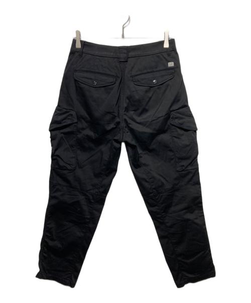 C.P COMPANY（シーピーカンパニー）C.P COMPANY (シーピーカンパニー) ストレッチサテンルーズフィットカーゴパンツ ブラック サイズ:42の古着・服飾アイテム
