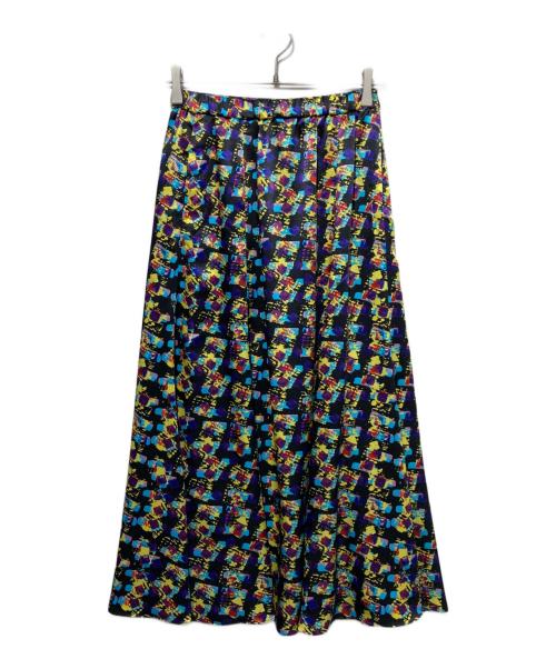 HERALBONY（ヘラルボニー）HERALBONY (ヘラルボニー) サテンスカート「タイトル不明」 ブラック サイズ:Sの古着・服飾アイテム