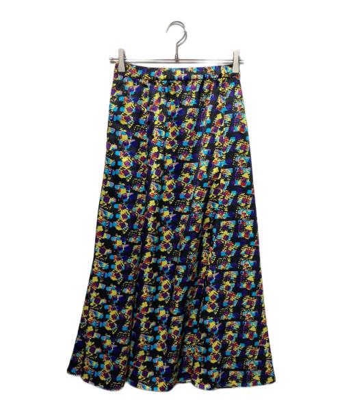 HERALBONY（ヘラルボニー）HERALBONY (ヘラルボニー) サテンスカート「タイトル不明」 ブラック サイズ:Sの古着・服飾アイテム