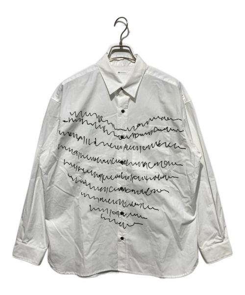 HERALBONY（ヘラルボニー）HERALBONY (ヘラルボニー) レギュラーカラーシャツ「heart-mm2024」 ホワイト サイズ:Lの古着・服飾アイテム