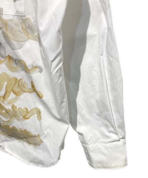 HERALBONY（ヘラルボニー）HERALBONY (ヘラルボニー) バンドカラーシャツ「kin-mm2024」 ホワイト サイズ:Mの古着・服飾アイテム