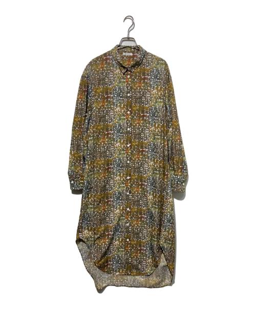 HERALBONY（ヘラルボニー）HERALBONY (ヘラルボニー) シャツワンピース「秋」 オリーブ サイズ:Fの古着・服飾アイテム