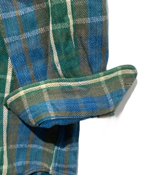 RRL（ダブルアールエル）RRL (ダブルアールエル) 90s チェックネルシャツ ブルー×グリーン サイズ:Mの古着・服飾アイテム