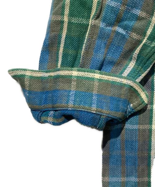 RRL（ダブルアールエル）RRL (ダブルアールエル) 90s チェックネルシャツ ブルー×グリーン サイズ:Mの古着・服飾アイテム