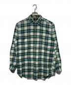 RRLダブルアールエル）の古着「90s チェックシャツ」｜ベージュ×グリーン