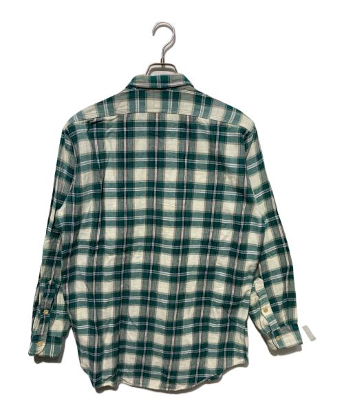 RRL（ダブルアールエル）RRL (ダブルアールエル) 90s チェックシャツ ベージュ×グリーン サイズ:Mの古着・服飾アイテム