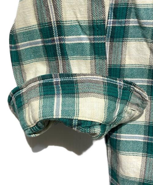 RRL（ダブルアールエル）RRL (ダブルアールエル) 90s チェックシャツ ベージュ×グリーン サイズ:Mの古着・服飾アイテム