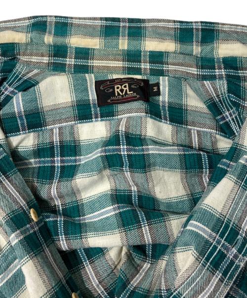 RRL（ダブルアールエル）RRL (ダブルアールエル) 90s チェックシャツ ベージュ×グリーン サイズ:Mの古着・服飾アイテム