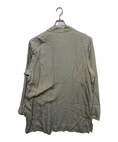Yohji Yamamoto pour homme（ヨウジヤマモト プールオム）Yohji Yamamoto pour homme (ヨウジヤマモト プールオム) 92AW オープンカラーロングシャツ グレー サイズ:Mの古着・服飾アイテム