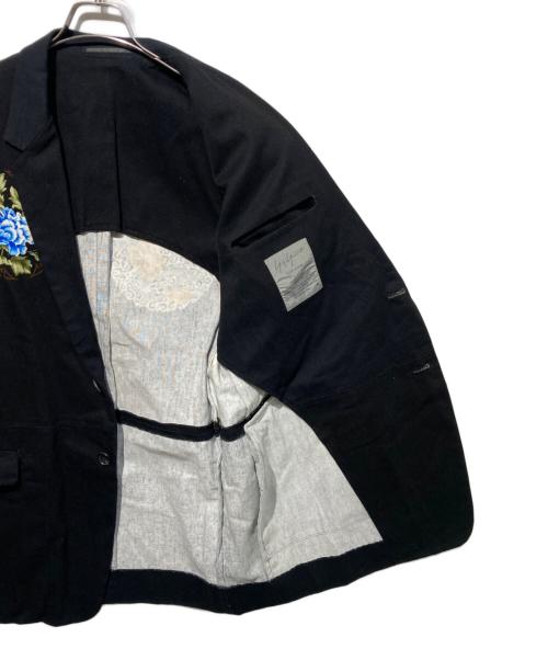 Yohji Yamamoto pour homme（ヨウジヤマモト プールオム）Yohji Yamamoto pour homme (ヨウジヤマモト プールオム) 96SS フラワープリントテーラードジャケット ブラック サイズ:Mの古着・服飾アイテム
