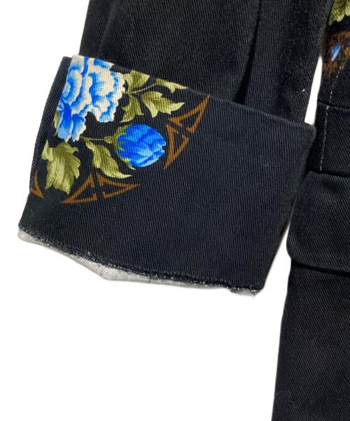 Yohji Yamamoto pour homme（ヨウジヤマモト プールオム）Yohji Yamamoto pour homme (ヨウジヤマモト プールオム) 96SS フラワープリントテーラードジャケット ブラック サイズ:Mの古着・服飾アイテム