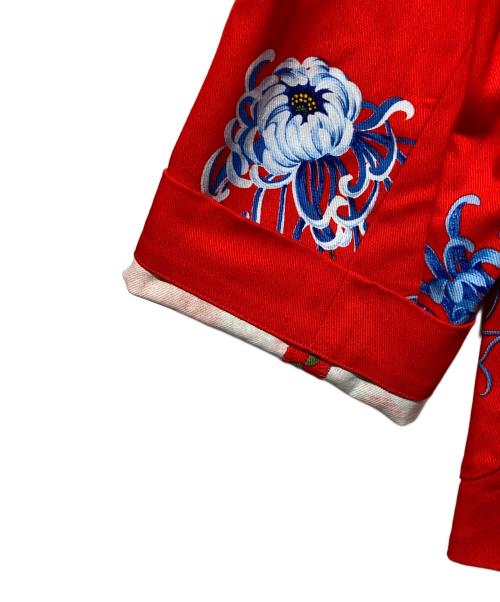 Yohji Yamamoto pour homme（ヨウジヤマモト プールオム）Yohji Yamamoto pour homme (ヨウジヤマモト プールオム) 96SS マオカラーフラワープリントジャケット レッド サイズ:Mの古着・服飾アイテム