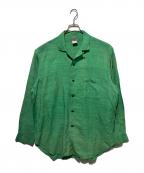 Yohji Yamamoto pour hommeヨウジヤマモト プールオム）の古着「93AW シルクシャツ」｜グリーン