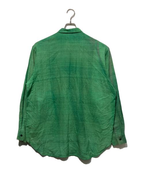 Yohji Yamamoto pour homme（ヨウジヤマモト プールオム）Yohji Yamamoto pour homme (ヨウジヤマモト プールオム) 93AW シルクシャツ グリーン サイズ:Mの古着・服飾アイテム