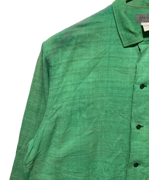 Yohji Yamamoto pour homme（ヨウジヤマモト プールオム）Yohji Yamamoto pour homme (ヨウジヤマモト プールオム) 93AW シルクシャツ グリーン サイズ:Mの古着・服飾アイテム